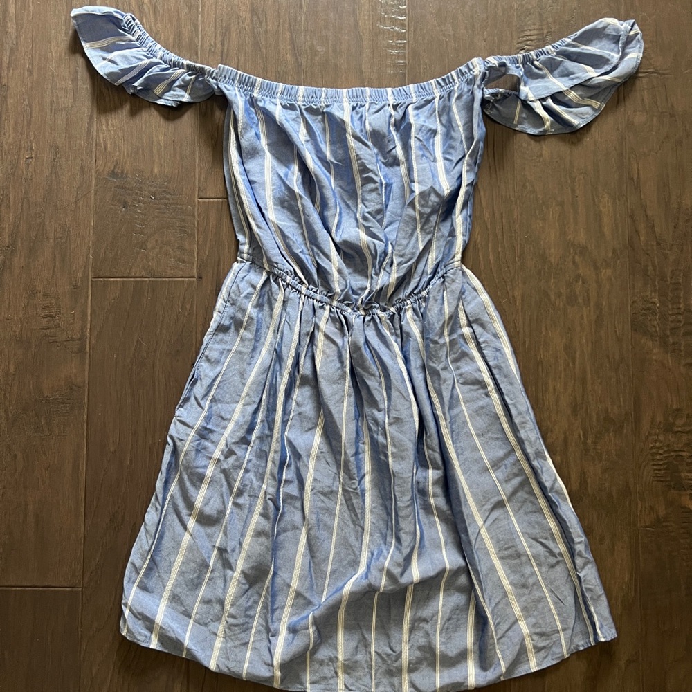 Urban Outfitters Off The Shoulder Striped Dress